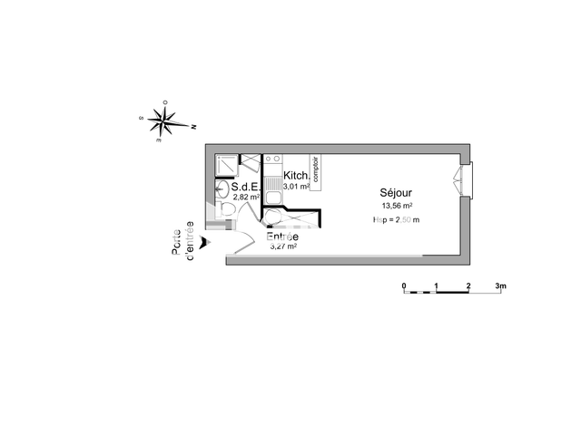 Studio meublé (22.66 m²) à louer - Bordeaux (33000)