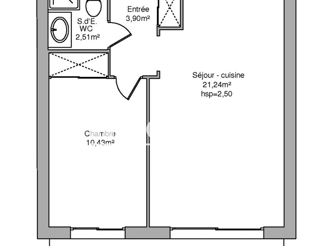 Appartement 2 pièces (38.08 m²) à louer - Cannes (06400)