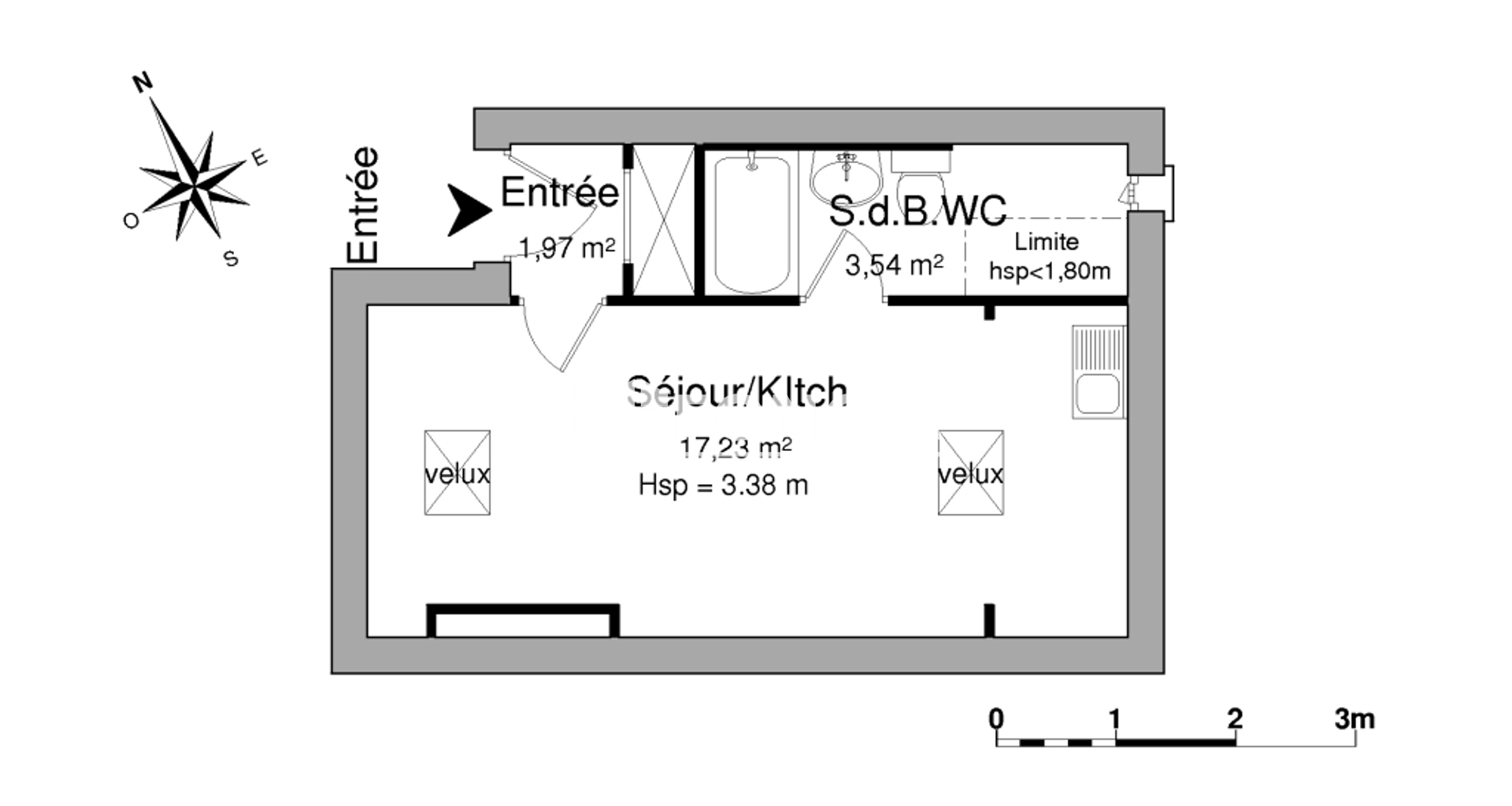 Studio (22.74 m²) à louer - Corbeil-essonnes (91100)