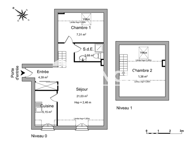 Appartement 3 pièces (48.3 m²) à louer - Maule (78580)