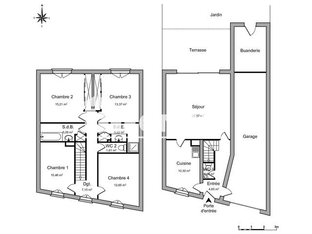 Maison 6 pièces (113.09 m²) à louer - Merignac (33700)