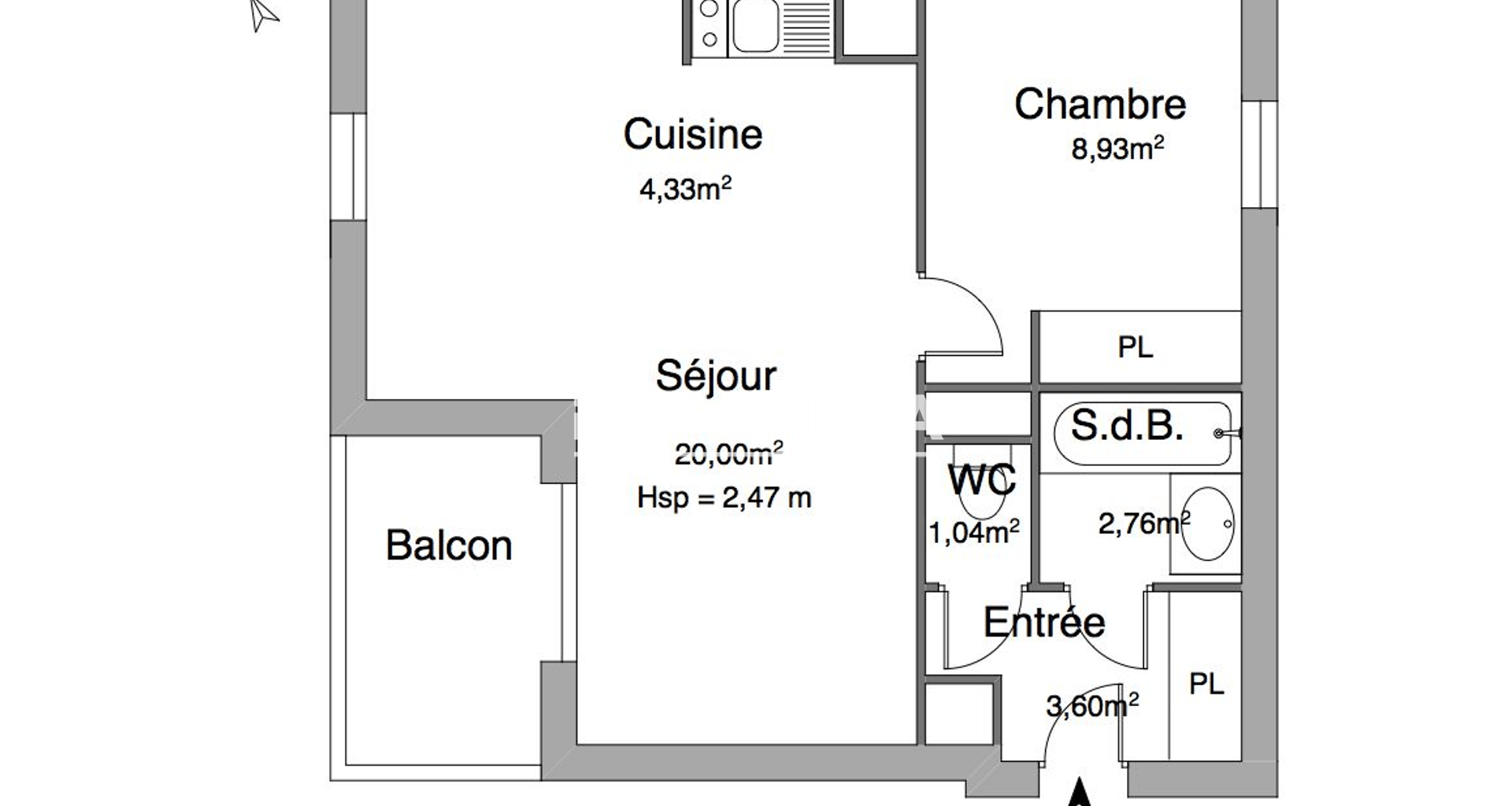 Appartement 2 pièces (40.66 m²) à louer - Colomiers (31770)