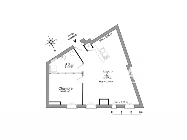 Appartement 2 pièces (49.65 m²) à louer - Bordeaux (33000)