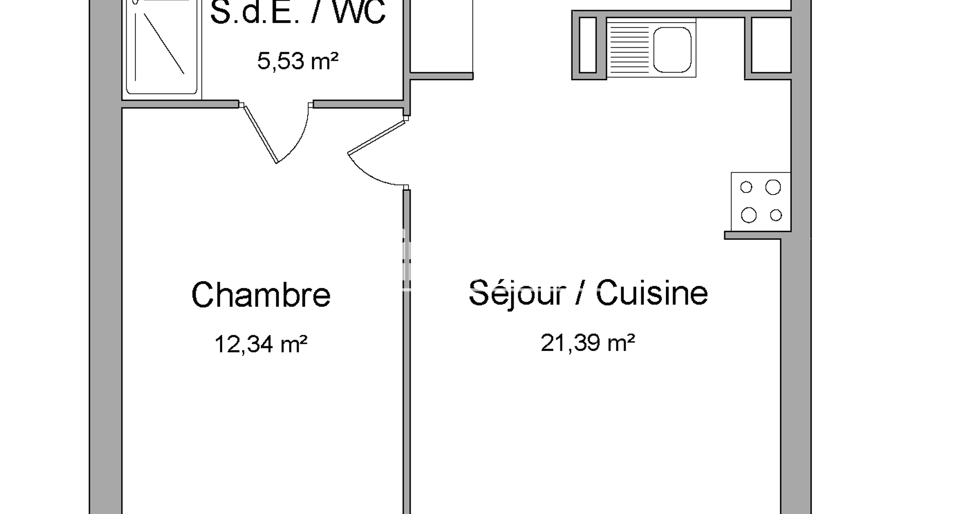 Appartement 2 pièces (41.97 m²) à louer - Mennecy (91540)
