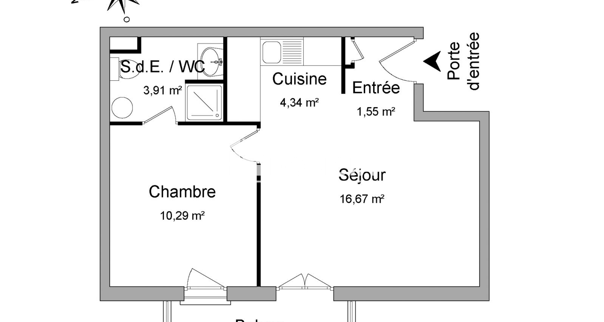 Appartement 2 pièces (36.76 m²) à louer - Fontenay-trésigny (77610)