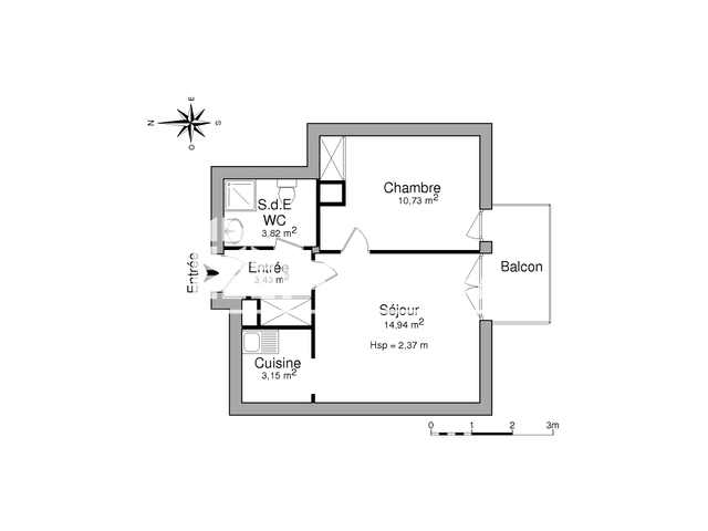 Appartement 2 pièces (36.07 m²) à louer - Toulouse (31000)
