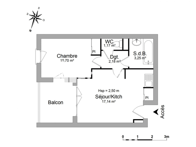 Appartement 2 pièces (34.44 m²) à louer - Port Saint Louis Du Rhone (13230)