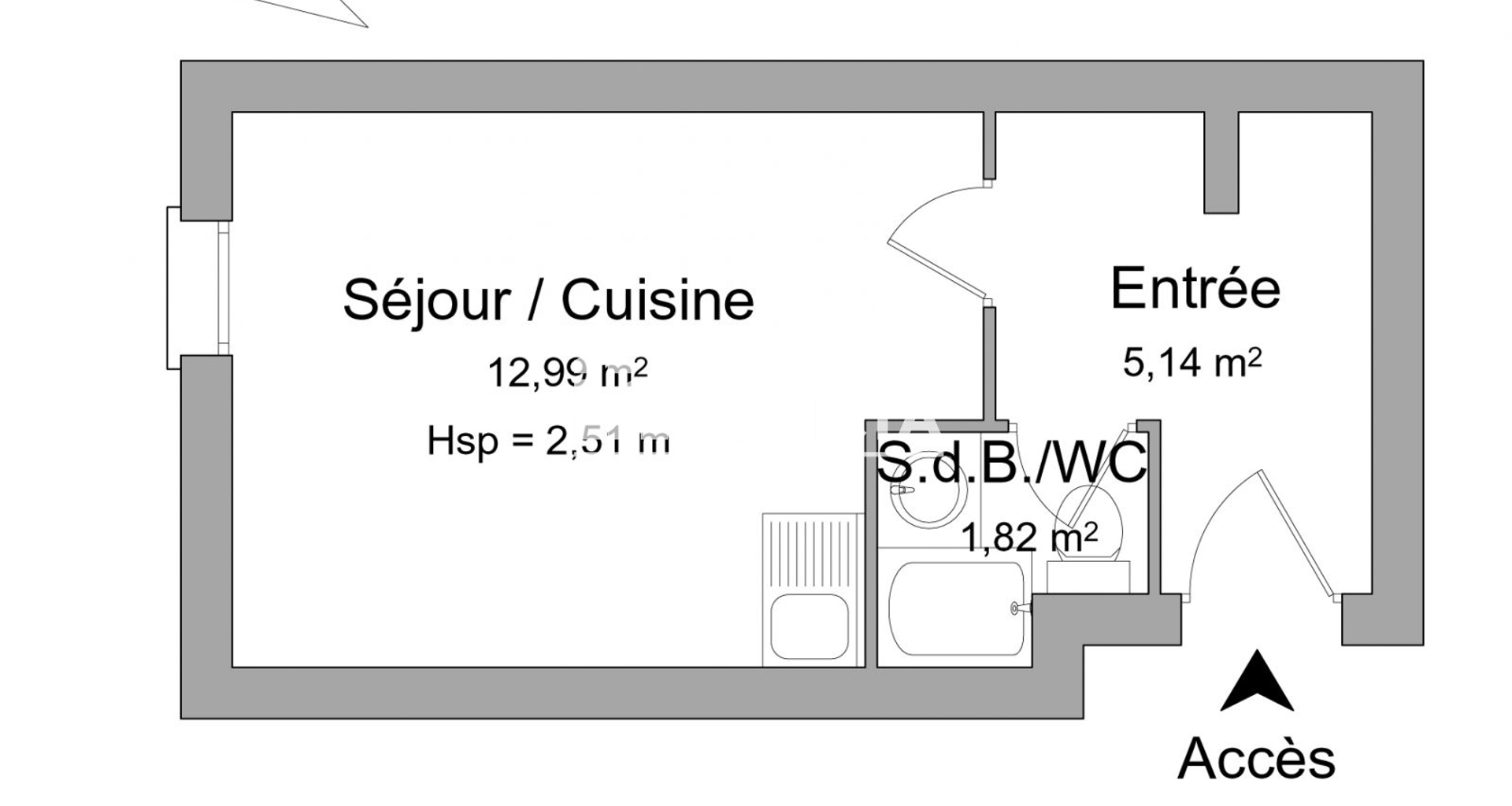 Studio (19.95 m²) à louer - Cergy (95800)