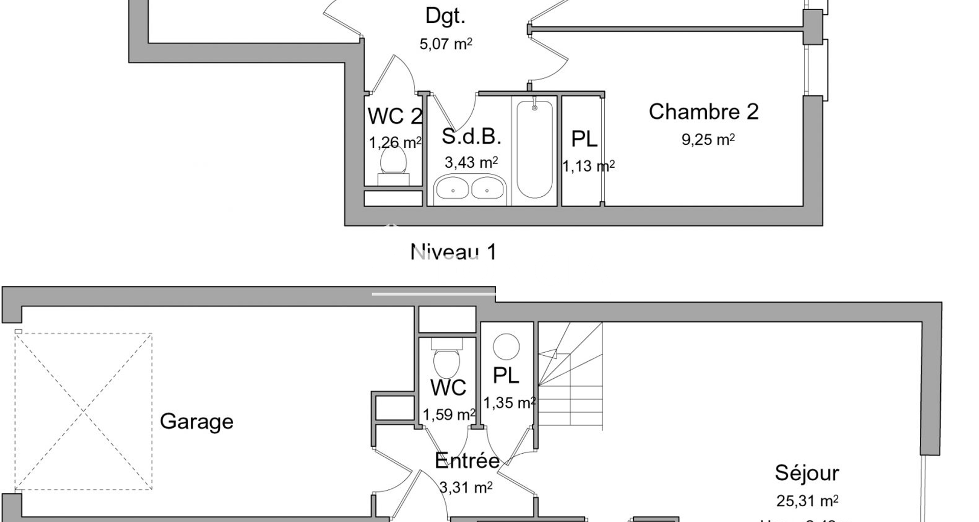 Maison 4 pièces (81.31 m²) à louer - Baziège (31450)