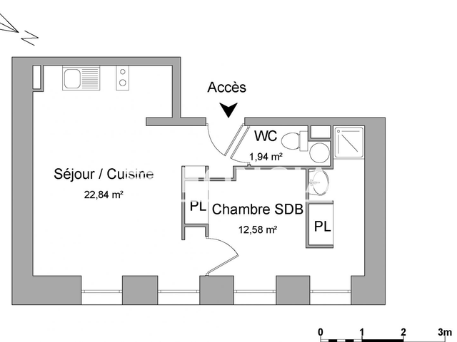 Appartement 2 pièces (37.36 m²) à louer - Toulouse (31000)