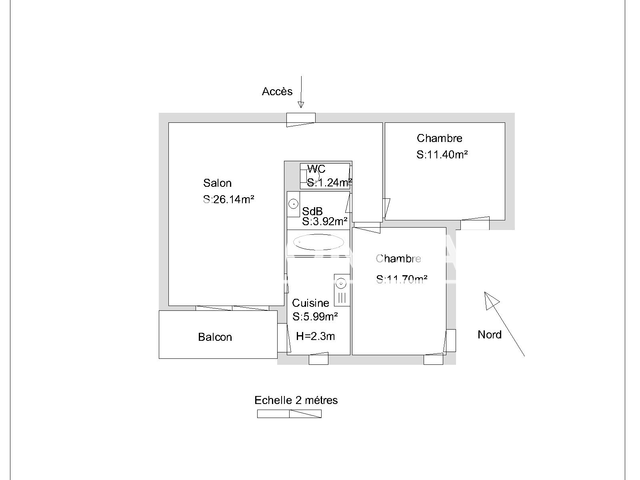 Appartement 3 pièces (60.39 m²) à louer - Briancon (05100)