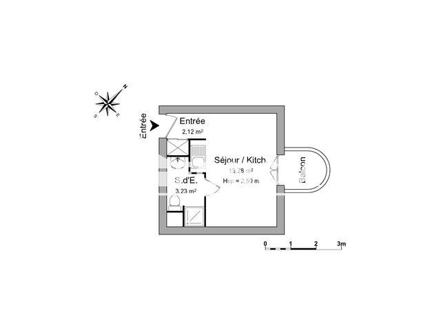 Studio (18.63 m²) à louer - Vannes (56000)