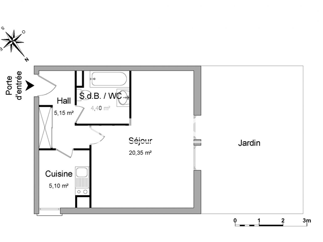 Studio (34.8 m²) à louer - Balma (31130)