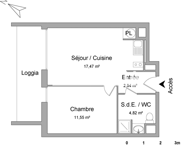 Appartement 2 pièces (36.78 m²) à louer - Toulouse 5ᵉ (31500)