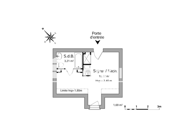 Studio (18.43 m²) à louer - Vannes (56000)