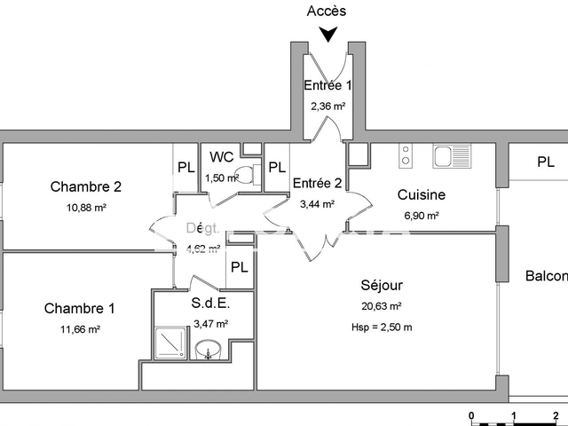 Appartement 3 pièces (65.46 m²) à louer - Aix-en-provence (13100)