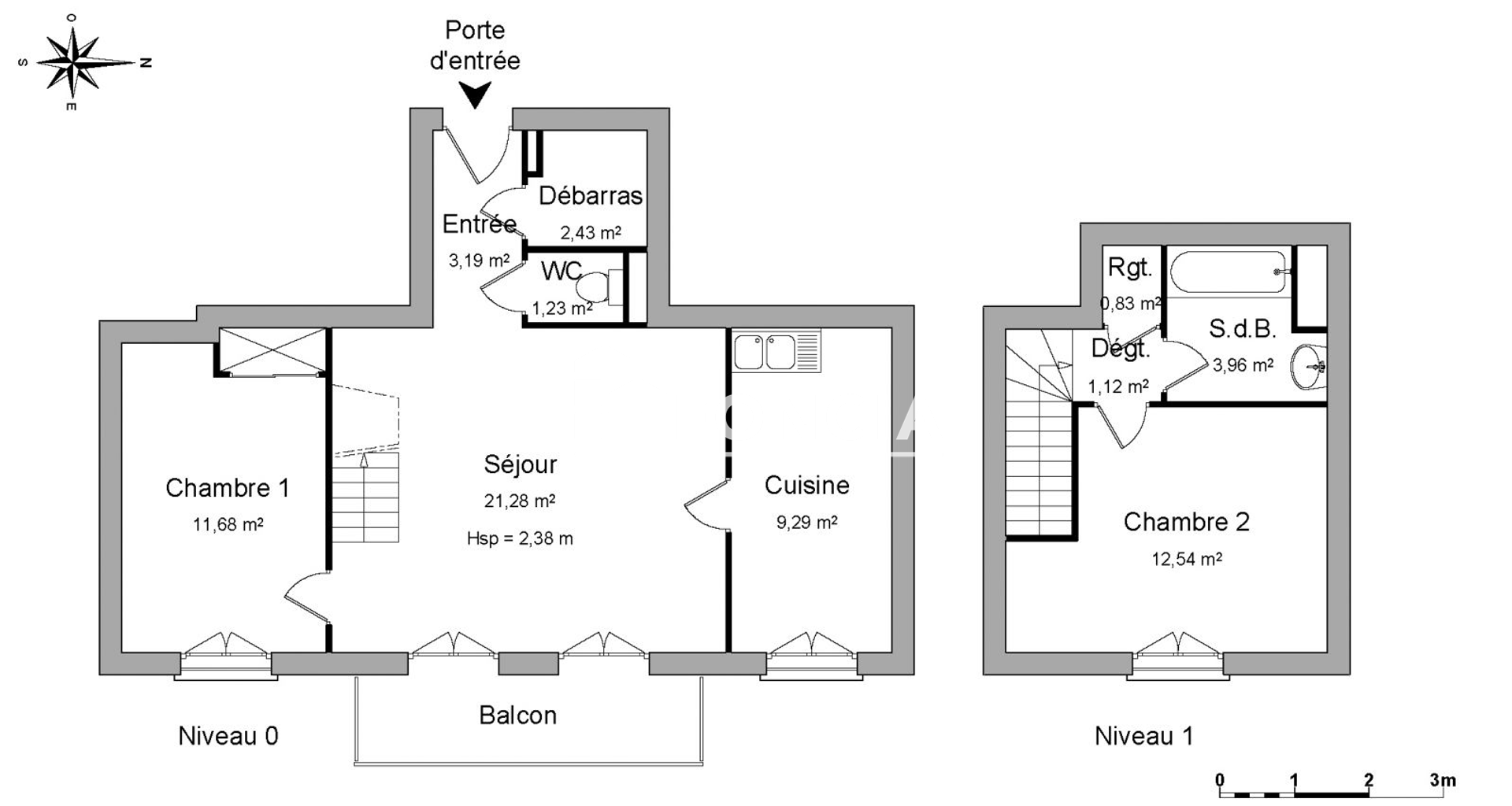 Appartement 3 pièces (65.12 m²) à louer - Corbeil-essonnes (91100)