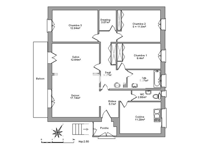 Appartement 4 pièces (101.2 m²) à louer - Raphele Les Arles (13280)