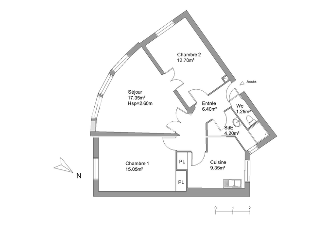 Appartement 3 pièces (66.3 m²) à louer - Lorient (56100)
