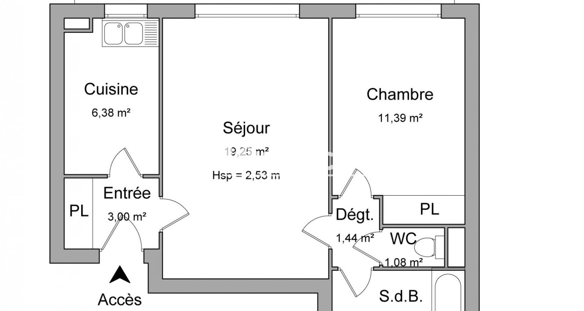 Appartement 2 pièces (47.1 m²) à louer - Le Perreux-sur-marne (94170)