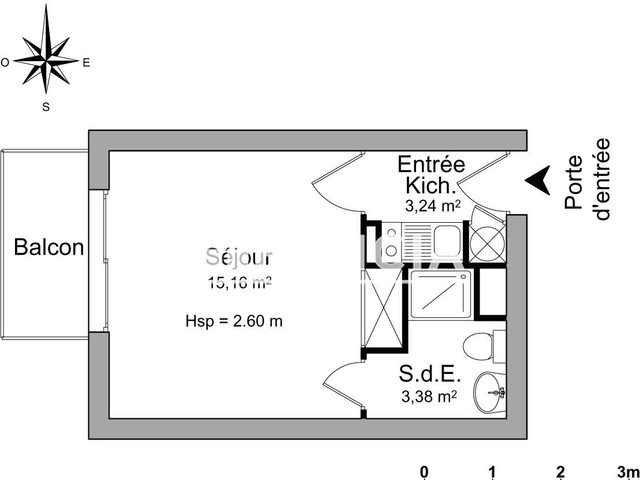 Studio (21.78 m²) à louer - Bordeaux (33000)