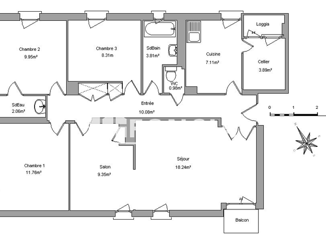Appartement 4 pièces (85.54 m²) à louer - Salon De Provence (13300)