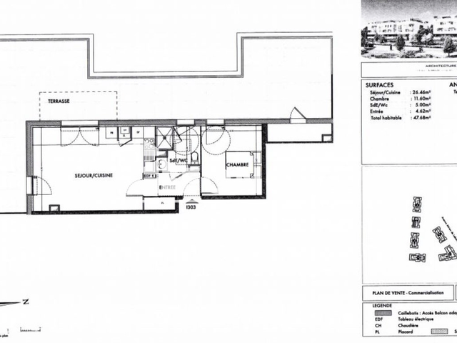 Appartement 2 pièces (47.68 m²) à louer - Villenave D'ornon (33140)