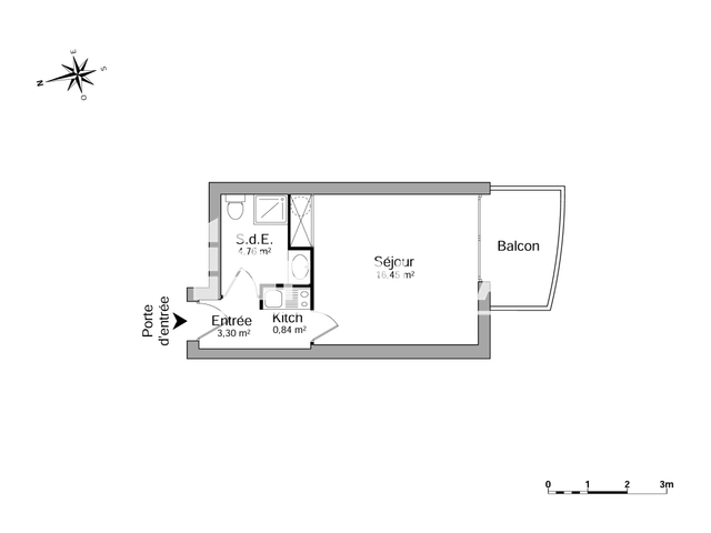 Studio (25.35 m²) à louer - Merignac (33700)