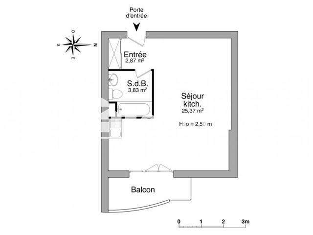 Studio (32.07 m²) à louer - Pau (64000)