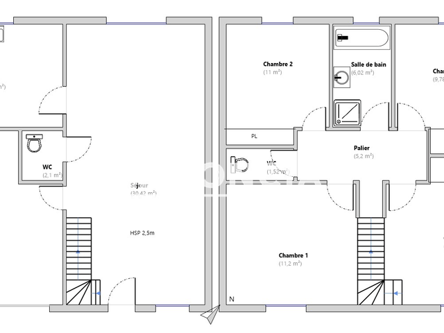 Maison 6 pièces (102.41 m²) à louer - Luisant (28600)