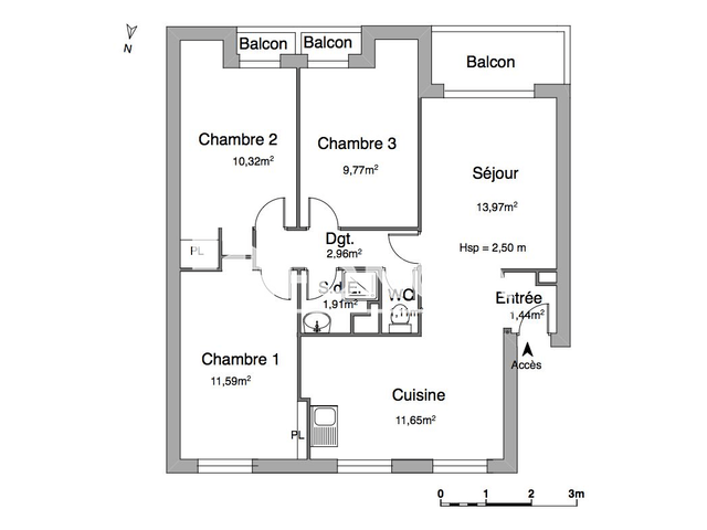 Appartement 4 pièces (64.72 m²) à louer - Toulon (83200)