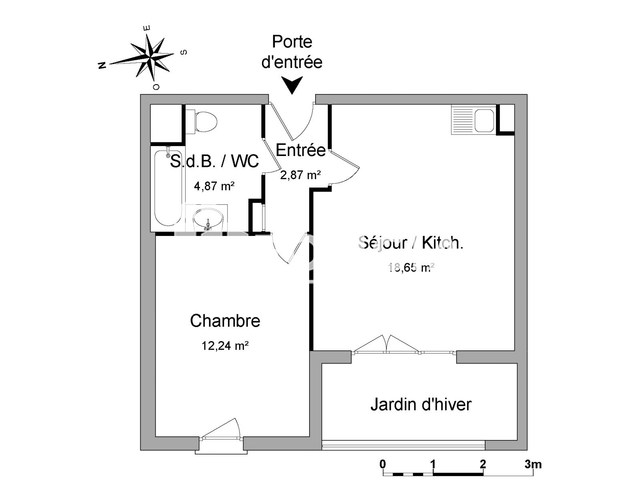 Appartement 2 pièces (38.63 m²) à louer - Toulon (83100)