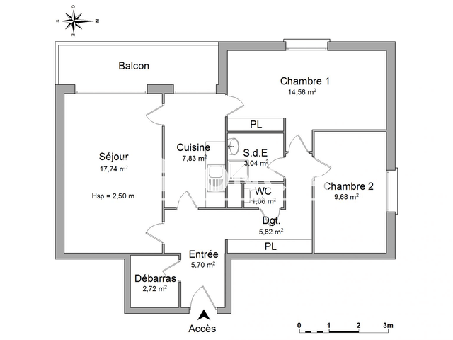 Appartement 3 pièces (68.15 m²) à louer - Chartres (28000)