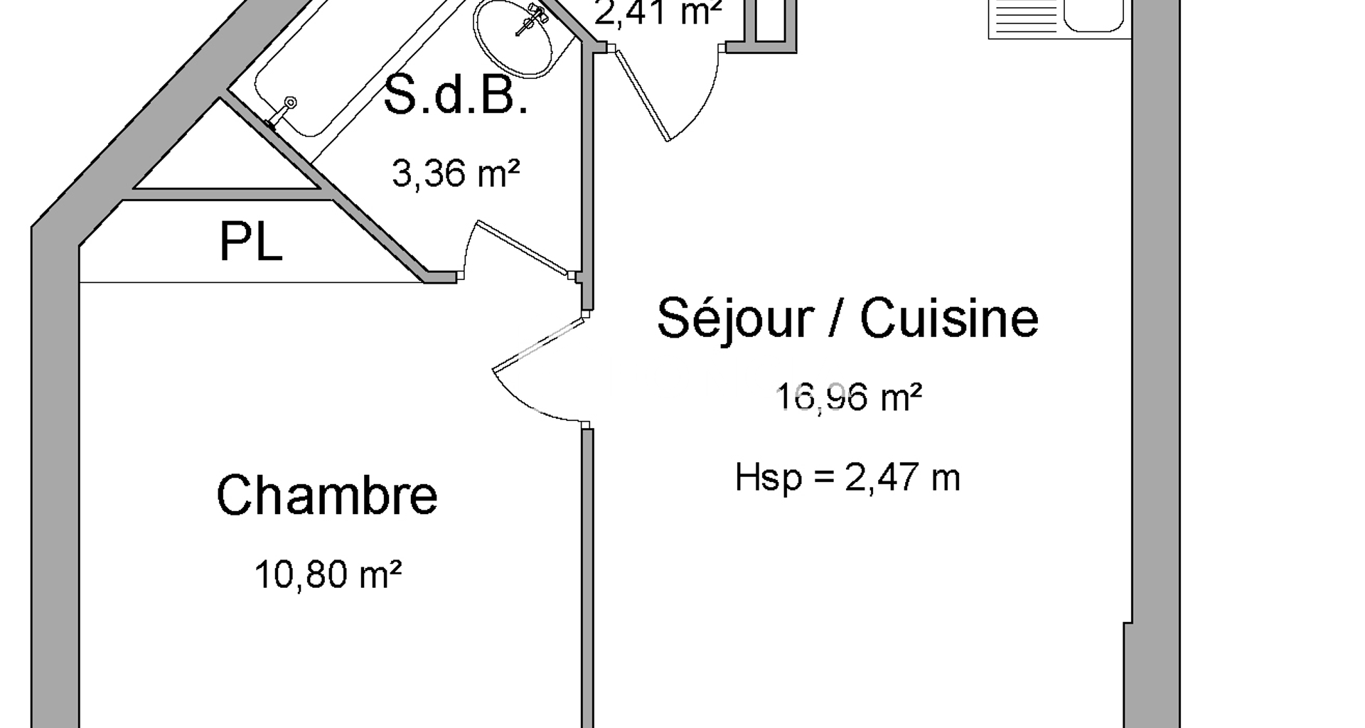Appartement 2 pièces (34.74 m²) à louer - Annemasse (74100)