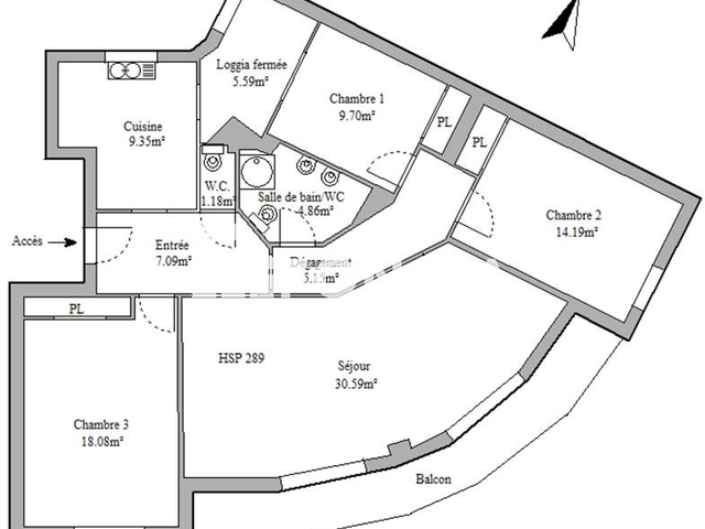Appartement 4 pièces (99.35 m²) à louer - Toulon (83000)