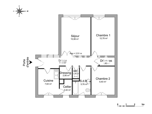 Appartement 3 pièces (66.92 m²) à louer - Luce (28110)