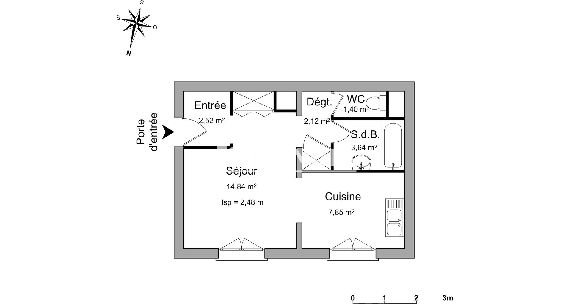 Studio (32.37 m²) à louer - Douvaine (74140)