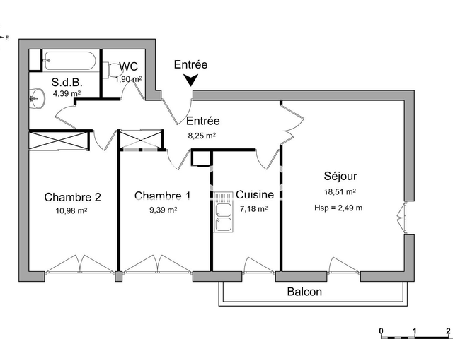 Appartement 3 pièces (60.6 m²) à louer - Luce (28110)