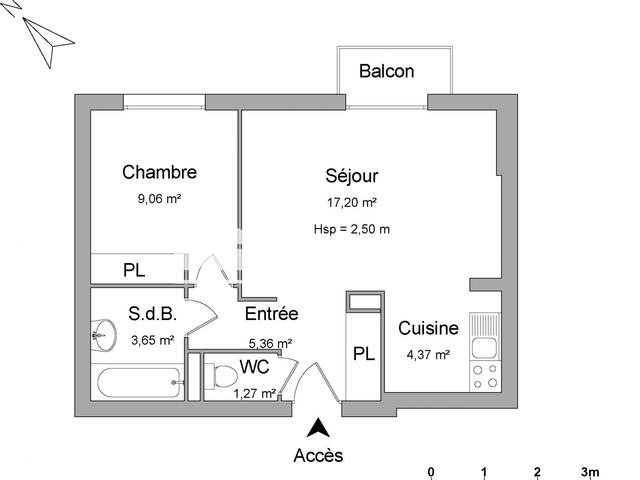 Appartement 2 pièces (40.91 m²) à louer - Chartres (28000)