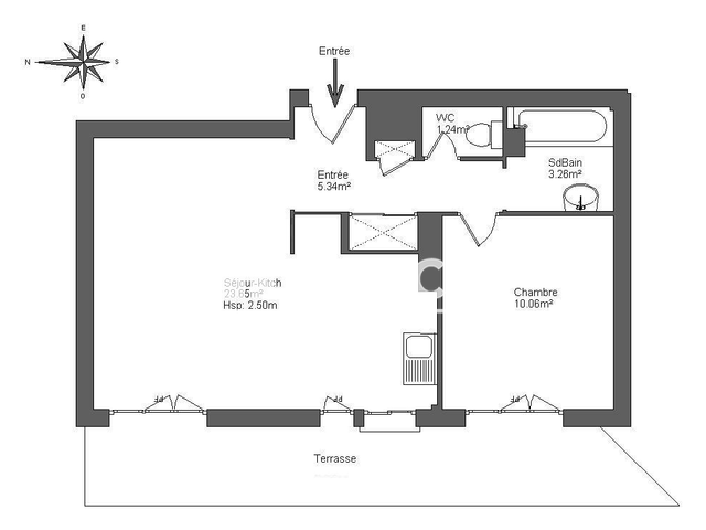 Appartement 2 pièces (43.55 m²) à louer - Toulon (83100)