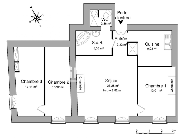 Appartement 4 pièces (78.61 m²) à louer - Toulon (83000)