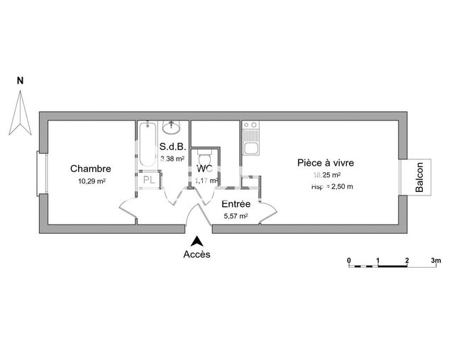 Appartement 2 pièces (38.66 m²) à louer - Chartres (28000)