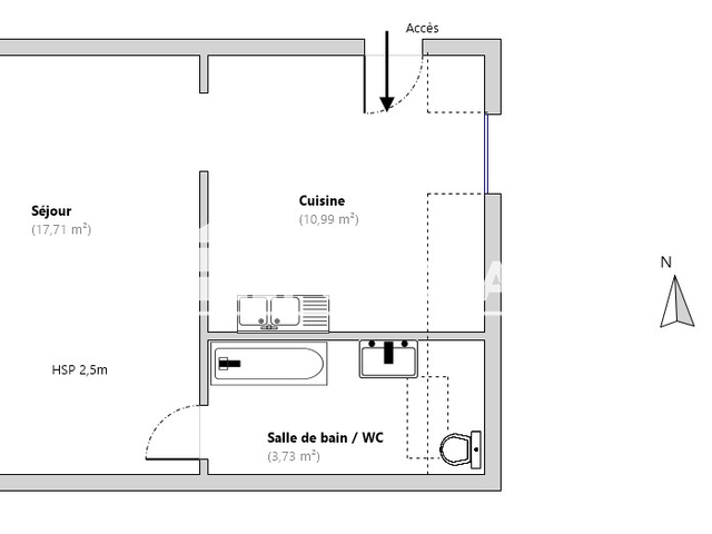 Studio (32.43 m²) à louer - Chartres (28000)