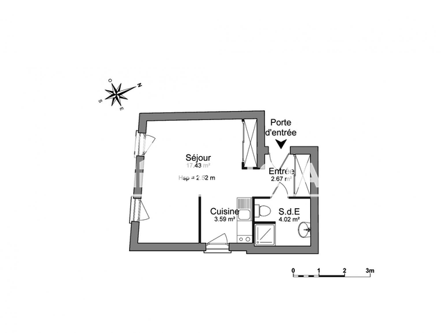 Studio (27.71 m²) à louer - Mainvilliers (28300)