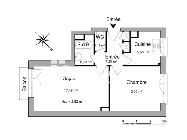 Appartement 2 pièces (43.16 m²) à louer - Chartres (28000)