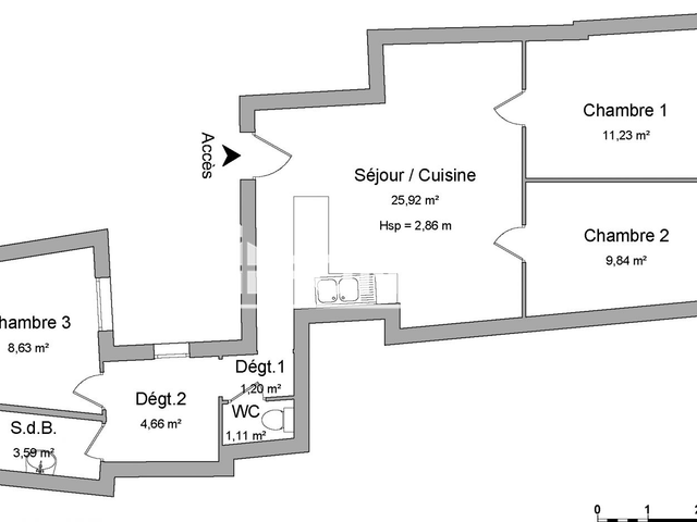 Appartement 3 pièces (66.18 m²) à louer - Chartres (28000)