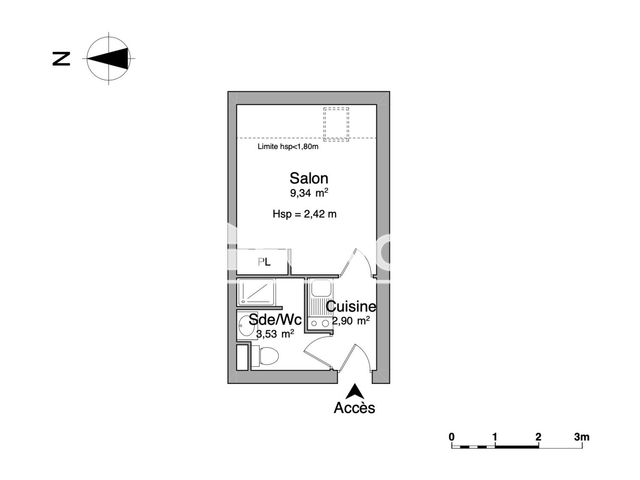 Studio (15.77 m²) à louer - Bourg En Bresse (01000)