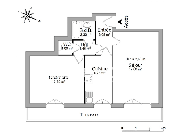 Appartement 2 pièces (45.65 m²) à louer - Toulon (83000)