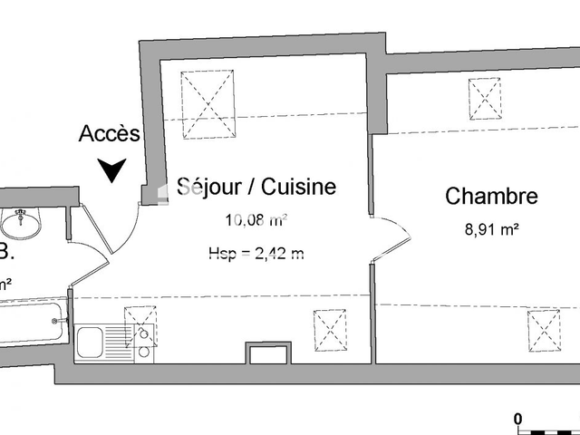 Appartement 2 pièces (22.56 m²) à louer - Chartres (28000)