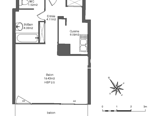 Studio meublé (35.21 m²) à louer - Saint Genis Pouilly (01630)